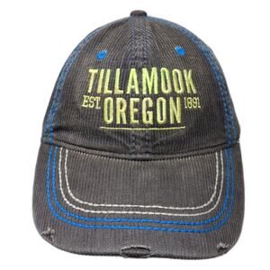 Tillamook Oregon Slideback Hat Solid Gray One Size Embroidered ACE